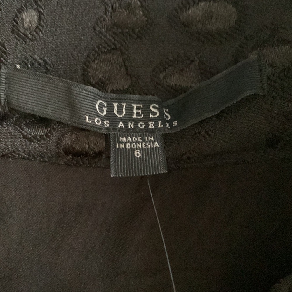 Guess Black Leopard Print Pleated Cocktail Skirt - 6 - Picture 3 of 4